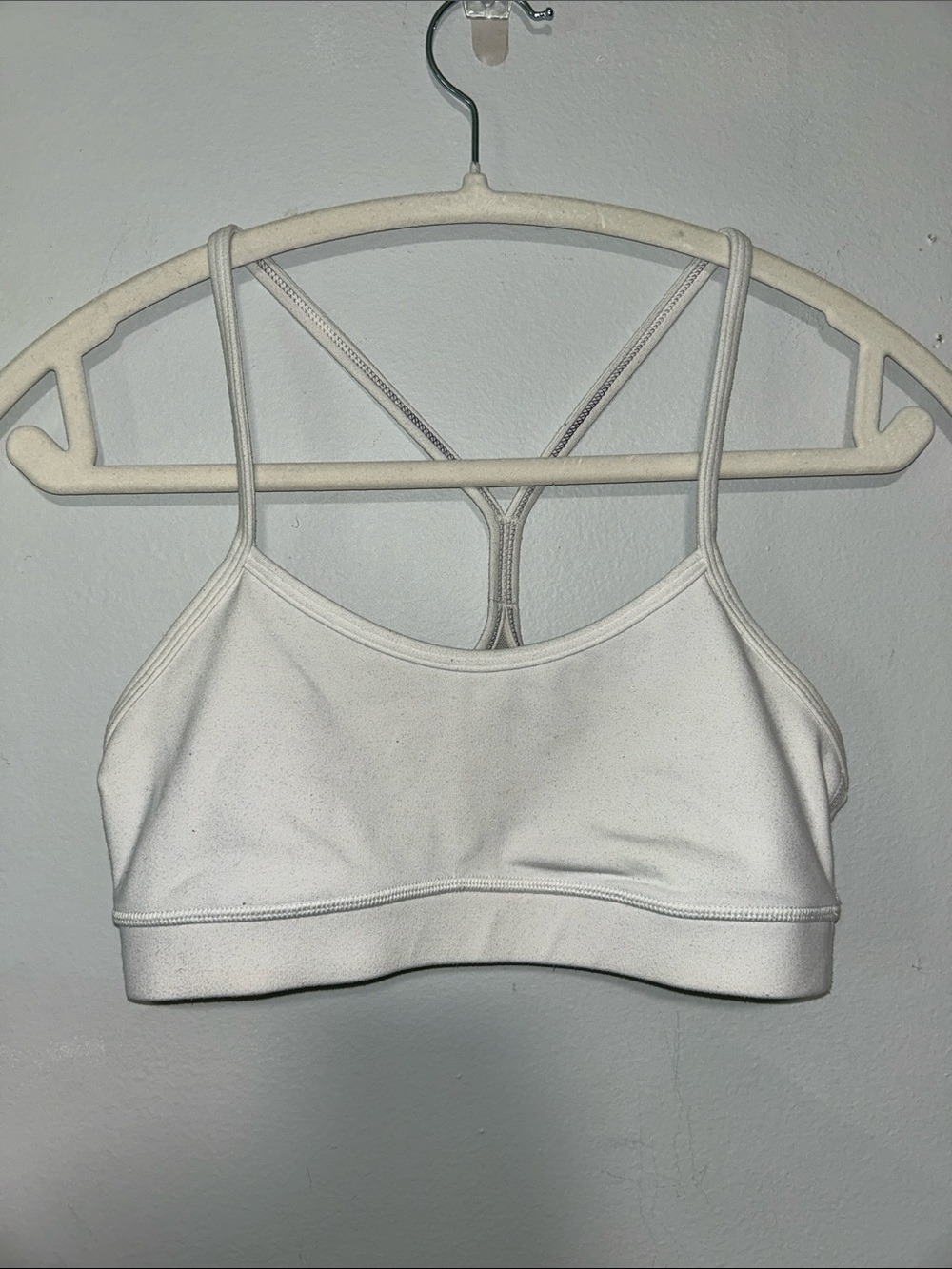 Lululemon White Racerback Sports Bra